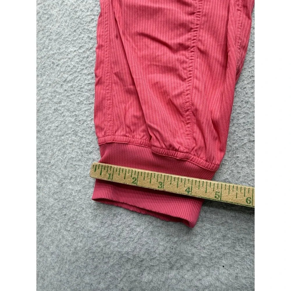 Lululemon Cargo Jogger Pants Womens L Pink Pockets Drawstring Cuffed Stretch